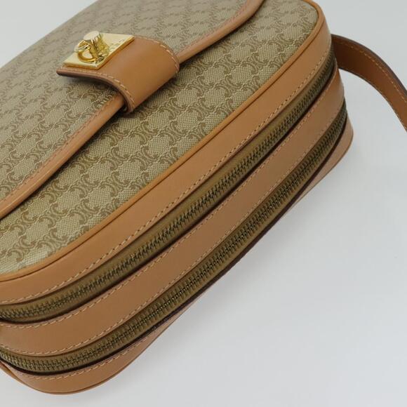 CELINE Macadam Canvas Shoulder Bag Beige - Picture 6 of 13